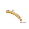 Colgante horizontal en espiral de acero inoxidable dorado de 37 mm de longitud con forma de codo, ideal para hacer pendientes, collares y pulseras, accesorios de joyería al por mayor.