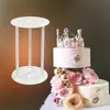 Suporte para Empilhamento de Bolo Suspenso de Dois Andares Camadas Alternadas Espaçamento de Altura Bolo de Aniversário Popular na Internet Suporte Criativo para Confeitaria Gaxeta