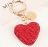 Chaveiro Carro Amor Coração Cravejado de Diamantes Criativo Conjunto de Fone de Ouvido Pingente de Bolsa Etiqueta de Metal com Texto Acessórios para Bolsa