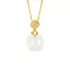 Collar de Plata S925 con Diseño de Trébol de Cuatro Hojas para Mujer, Colgante de Gato de la Suerte Estilo Bosque Ágata Blanca, Cadena para Clavícula de Nicho Regalo para Mujer