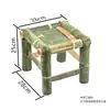 Cadeira de Bambu Antiga com Encosto, Mesa de Bambu para Pátio Externo, Banquinho Pequeno de Bambu, Banco de Bambu, Adereços para Dança de Casamento Estilo Chinês