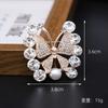 Broche, Alto Padrão, Luxo Leve, Corsage Feminino, Emblema, Pérola de Cristal, Alfinete de Alto Padrão, Acessório de Lenço de Uso Duplo, Atacado de Fábrica