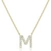 Amazon Hot Exquisite Colar com 26 letras em inglês incrustado de diamantes Colar de corrente de clavícula Joker Adequado para várias ocasiões
