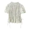 Tops bordados transfronterizos europeos y americanos, faldas nuevas de cuadros hechas a mano para mujer, mariposa de estilo europeo y americano bordada a cuadros
