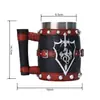 Copo barril de madeira grande transfronteiriço direto da fábrica Copo de cerveja dragão estranho europeu Caneca de cerâmica estátua de dragão maligno ocidental feita à mão