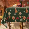 Toalha de Mesa de Natal com Atmosfera Festiva, Toalha de Mesa Estilo Ins Vermelha, À Prova d'Água e de Óleo, Toque de Luxo Leve e de Alta Qualidade, Toalha para Mesa de Centro, Toalha para Mesa de Jantar