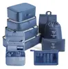 Conjunto de Bolsas de Armazenamento para Viagem Transfronteiriça com Sete ou Oito Peças, Bolsa de Armazenamento para Viagem de Negócios, Bolsa de Armazenamento de Grande Capacidade, Conjunto de Armazenamento à Prova d'Água