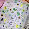 Stickers para Uñas Temáticos del Mundial de Fútbol de EE. UU., Canadá y México, Stickers para Uñas en Relieve Simples Versátiles Estilo Europeo y Americano