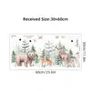 Pegatinas de Pared Autoadhesivas de Animales del Bosque Caricatura Acuarela Habitación Infantil Pared Trasera Guardería Pegatinas Decorativas BR0303E