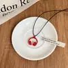 Colar com Pingente de Fone de Ouvido Vermelho Longo Feminino 2025 Novo Corrente de Suéter de Gola Alta de Alta Qualidade Acessórios Decorativos para Roupas