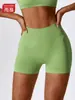 Novos Shorts de Yoga Transfronteiriços para Mulheres, Cintura Alta, Ajustados, Shorts de Yoga Levanta Bumbum Pêssego, Shorts Esportivos para Corrida e Fitness
