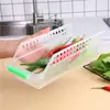 Organizador de Cajones Fácil de Clasificar Caja de Almacenamiento de Plástico para Cocina Cesta de Almacenamiento Transparente Hueca para Refrigerador