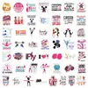50 Pegatinas Decorativas de Graffiti Corporal para Gimnasia y Animación, Sin Repetir, Estuche para Teléfono Móvil, Caja de Regalo, Pegatinas de Trabajador de Origen, Lote
