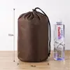 Bolsa de Nylon a Cuadros con Cordón Bolsa Cilíndrica con Cordón Bolsa de Almacenamiento para Chaqueta de Plumas Bolsa con Cordón Bolsa Organizadora de Viaje Bolsa de Empaque