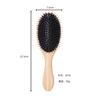 Cepillo Acolchado de Cuidado de la Salud con Cerdas de Jabalí, Peine Meridiano Esponjoso Portátil, Cepillo de Madera con Bolsa de Aire para Masaje para el Cuidado y Mantenimiento del Cabello