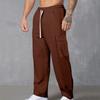 Pantalones de pana pesada transfronterizos Otoño Retro Americano Casual Pantalones cargo Versátiles Sueltos de pierna ancha para hombre
