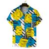 Camisa casual creativa de manga corta para hombre, exportación Hawái, Europa y Estados Unidos, top fresco de verano para playa, hombre
