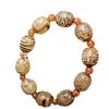 Pulsera de ágata de Xizang con cuentas una, dos, tres, cuatro, cinco, seis, nueve ojos colmillo de tigre Ruyi joyería pulsera de jade luantong