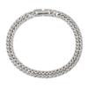 Pulsera Europea y Americana Transfronteriza de Acero Inoxidable de Cuatro Lados Redonda Fresada Joyería Hebilla Pulsera Moda Personalidad Nicho Pulsera de Acero Titanio de Alta Gama