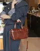 Bolso de Piel de Vaca para Mujer 2025 Otoño e Invierno Nuevo Retro Bolso de Hombro Cruzado para Viaje Bolso Tipo Cesta de Verduras Bolso de Mano de Cuero Genuino
