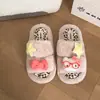 Óculos Fofos Macios Gatinho Chinelos Peludos Feminino 2026 Outono Inverno Aumenta Altura Confortável Feminino Casa Sapatos Peludos Antiderrapante