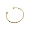 Pulsera de acero inoxidable para mujer, estilo temperamento nicho, par abierto de cuentas, chapado en oro de 18k, cuenta redonda tipo ajo, pulsera delgada, comodín, venta al por mayor