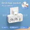 Enchufe Multifuncional Estándar Europeo con Carga Rápida USB Interruptor Independiente Placa de Cableado Multiorificio Enchufe Doméstico Transfronterizo