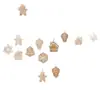24 Peças Natal 2D Criativo Casa de Pão de Gengibre Estrela de Cinco Pontas Decoração de Feriado Pendurada Decoração de Atmosfera de Feriado Pendurar na Árvore