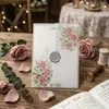 Convite de casamento semitransparente com toque de luxo, envelope de papel sulfúrico fosco, convite tipo cartão postal, envelope para cartão de felicitações