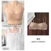 2666 Sutiã de Base Decotado Sem Costura Roupa Íntima Feminina Seio Pequeno Push-up Esconde Bojos Laterais Tiras Finas Cruzado Invisível Costas Bonitas
