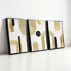 Pintura tríptico geométrica simple personalizada más vendida de Amazon con un toque de alta gama para el fondo del sofá de la sala de estar y la decoración de la entrada