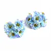 Accesorios para tocado de corona, tela de terciopelo estilo europeo con margaritas pequeñas artificiales, ramo de flores de seda, caja de dulces con alambre, flores artificiales