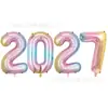 Globos de Papel de Aluminio con Letras de Feliz Año Nuevo 2027 al por Mayor 16 pulgadas Globos Decoración de Escena de Fiesta Happynewyear