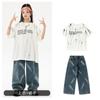 Roupas da moda para crianças de dança de rua Hip-Hop Meninos Bateria Performance Suit Hiphop Marca da moda Roupas infantis Meninas Performance Clothing
