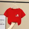 Camiseta de Manga Curta para Meninas Verão 2026 Novo Estilo Infantil Fina Solta Roupa de Verão Top Moderno da Moda para Crianças Maiores