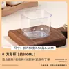 Taza para Mousse, Taza para Pudín de Gelatina de Leche, Caja para Pasteles de Grado Alimenticio, Postre de Leche de Doble Piel Desechable, Taza Cuadrada Transparente de Pulpa de Madera