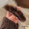 Pinza de Pelo de Felpa con Estampado de Leopardo Estilo Coreano para Mujer, Pinza Banana para Cola de Caballo Alta, Pasador para Moño, Nuevo Accesorio de Pelo de Invierno