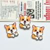 Desenho animado fofo acrílico patch pet acessórios para cães faça você mesmo grampo de cabelo broche emblema material de geladeira