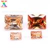 Zirconia cúbica rectangular en ángulo recto de 1,5 x 3-10 x 12 mm, calidad 5A, venta al por mayor, 19 #20 #, piedra desnuda color champán