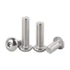 Tornillo Perno de Acero Inoxidable 201 con Cabeza Redonda, Cabeza Plana, Cabeza de Champiñón, Semiesférica, con Hexágono Interior M3M4M5M6M8M10M12