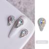 Broca de unha Internet Celebridade Explosiva Diamante Jóias Cor Mágica AB Liga Diamante Luz Luxo Super Flash Gota D'água Broca Quadrada Decoração de Unhas