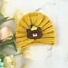 Nova Chapéu de Tricô Desenho Animado Quente para Crianças Chapéu de Lã de Cachorrinho Fofo de Cor Sólida Chapéu de Desenho Animado para Bebê