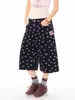 Jeans Cropped com Estampa de Bolinhas Retro Americana por Toda a Peça para Homens e Mulheres, Novo Estilo Verão 2026, Calça Casual Solta de Perna Larga de Comprimento Médio