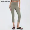 Calça de Yoga com Efeito Segunda Pele Levanta Bumbum, Calça Capri de Ciclismo Elástica Slim Fit, Calça Fitness Esportiva para Corrida Feminina D26102