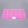 10 15 compartimentos caja de almacenamiento de aretes de múltiples rejillas caja de plástico transparente joyero caja de almacenamiento de cuentas