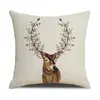 Funda de Almohada de Reno Navideño Estilo Moderno Sencillo Personalizable Estilo Nórdico Minimalista Cojín de Cintura Cómodo para el Hogar Amigable con la Piel