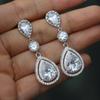 Cao Shi Amazon Nuevo Lujo Gotas de Agua Micro Set Aretes de Circonita AAA Clásicos Cena Boda Joyería Nupcial