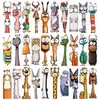 Marcadores de Página Qiyu 30 Marcadores de Página Engraçados de Animais com Avatares de Desenho Animado e Designs de Emoji, Marcadores de Página Decorativos de Alto Valor
