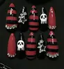 Uñas vestibles de Halloween superventas transfronterizas europeas y americanas, piezas de arte de uñas de calabaza, calavera y fantasma puramente hechas a mano, productos terminados para venta al por mayor de alta gama