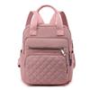 Mochila Nueva 2022 Mochila de Nailon Bolso Europeo y Americano Bolso de Mujer Hilo de Bordado de Diamante Bolso Cuadrado Pequeño de Hombro para Estudiante Universitaria